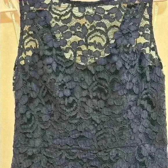 David’s Bridal Lace Dress Marine (Navy) Size 8 - Picture 3 of 6